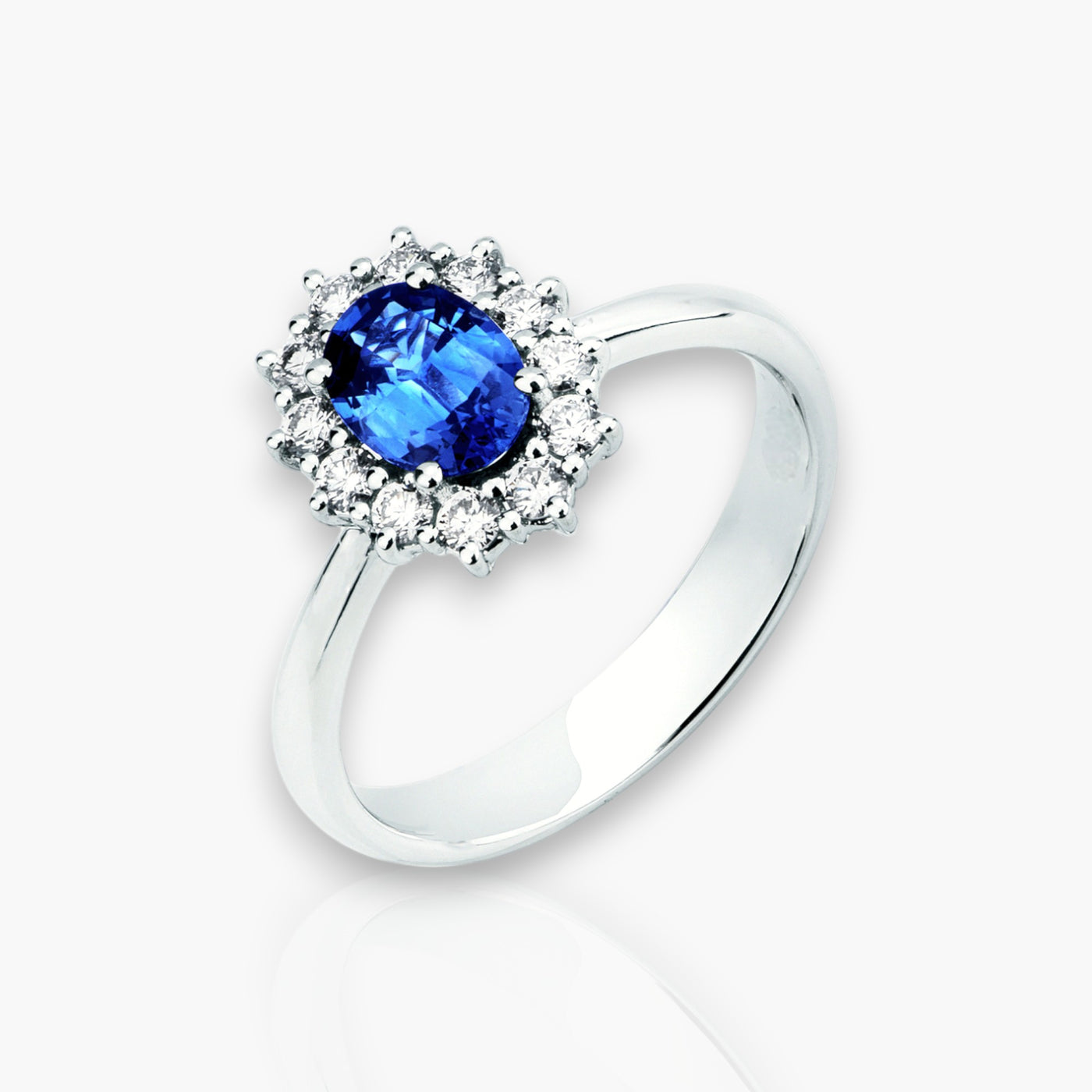 0.82ct Sapphire Ring with Diamonds