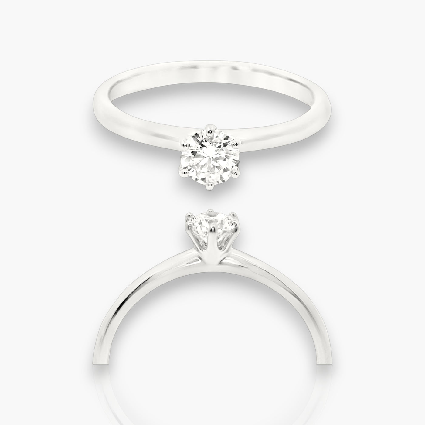 18kt Weißgold Verlobungsring