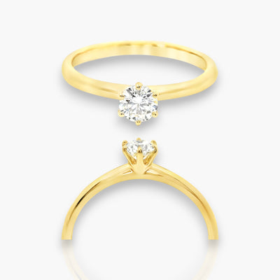 18kt Gelbgold Verlobungsring