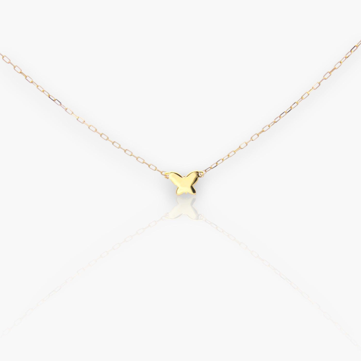 18K Gold butterfly choker - Moregola Fine Jewelry