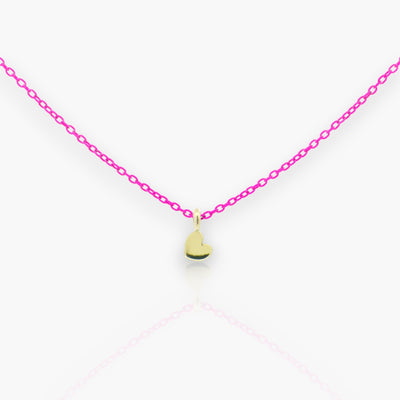 Choker with 18kt Gold Heart and Painted Chain - Moregola Fine Jewelry