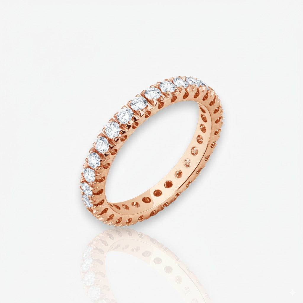 18kt Rosegold Memoire Ring (Diamantgrößen: 0.41ct - 1.64ct)