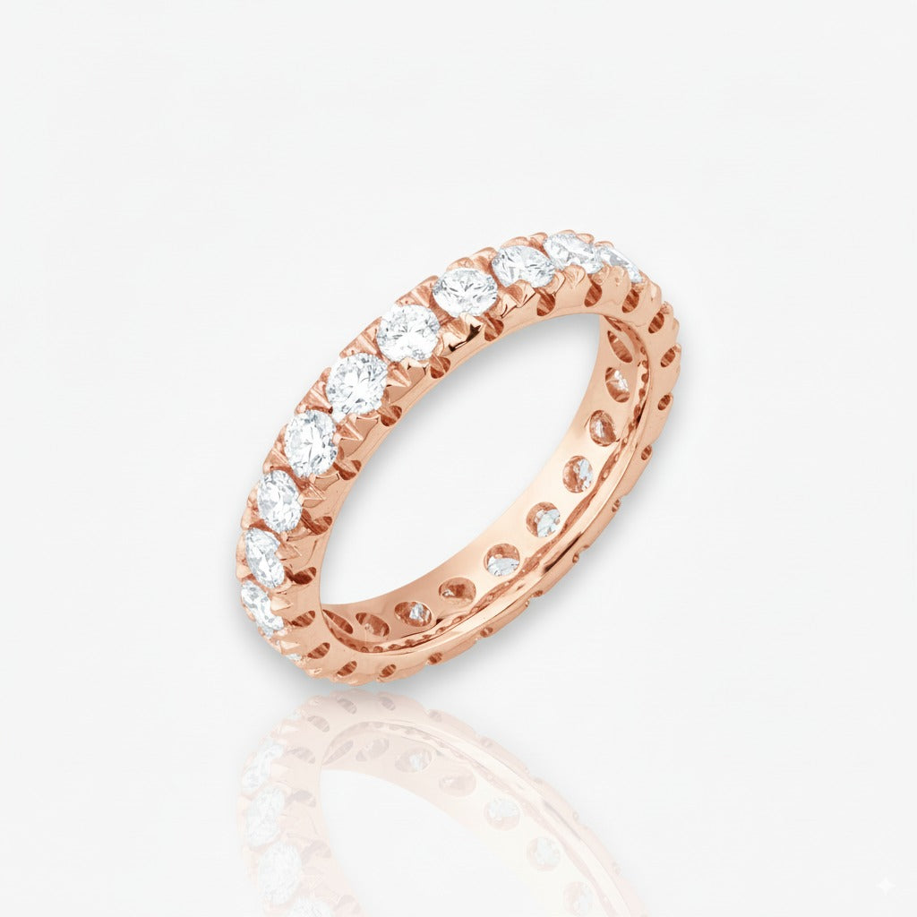 18kt Rosegold Memoire Ring (Diamantgrößen: 0.41ct - 1.64ct)