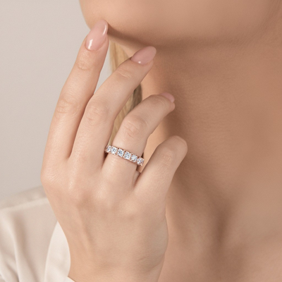 18kt Rosegold Memoire Ring (1.55ct - 3.25ct)