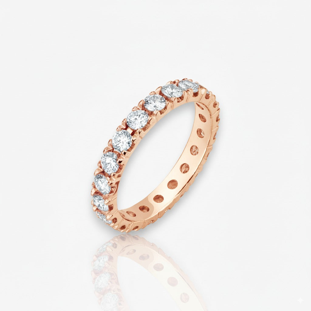18kt Rosegold Memoire Ring (1.55ct - 3.25ct)