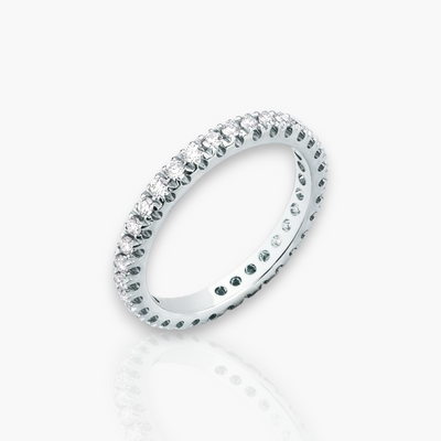 18kt Weißgold Memoire Ring (Diamantgrößen: 0.41ct - 1.64ct)