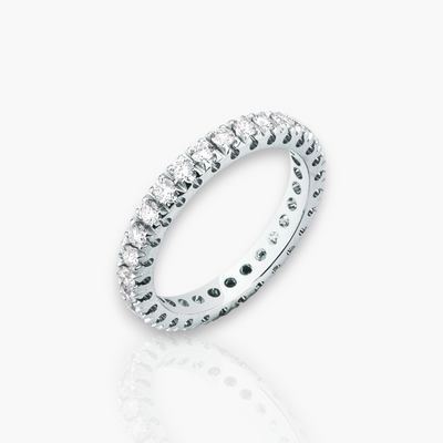 18kt Weißgold Memoire Ring (Diamantgrößen: 0.41ct - 1.64ct)