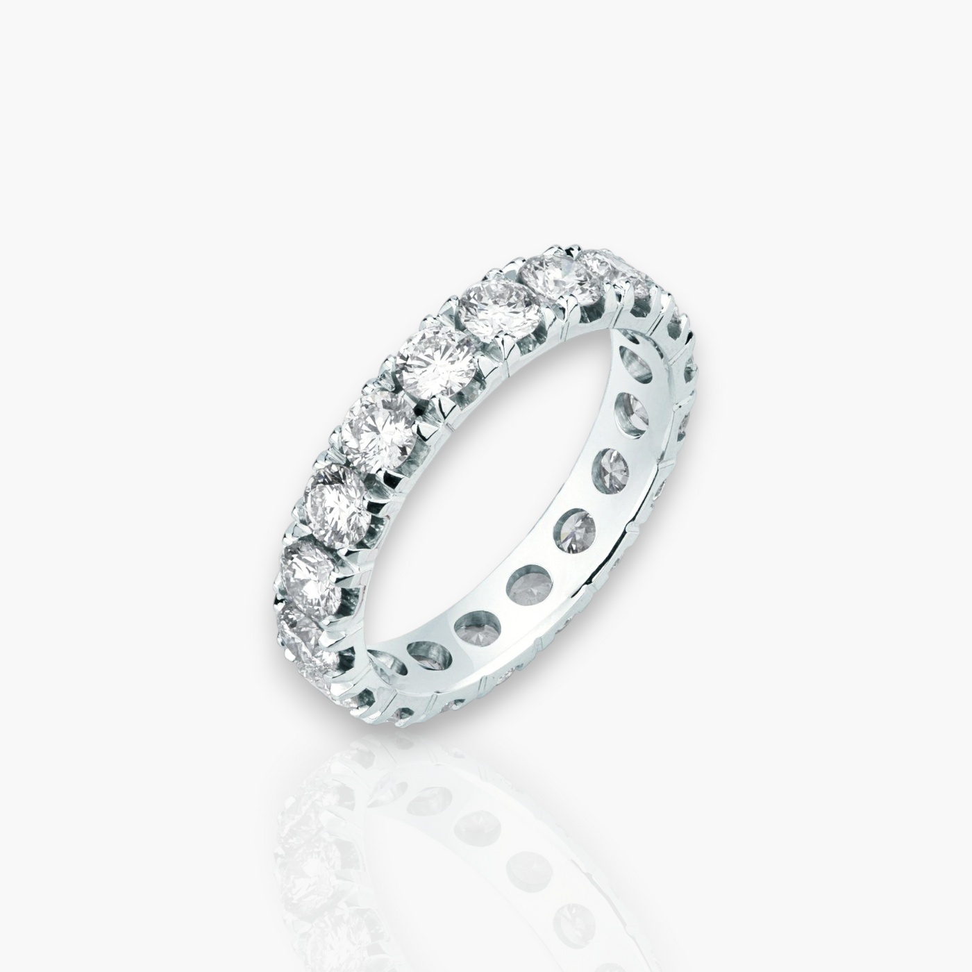 18kt Weißgold Memoire Ring (1.55ct - 3.25ct)