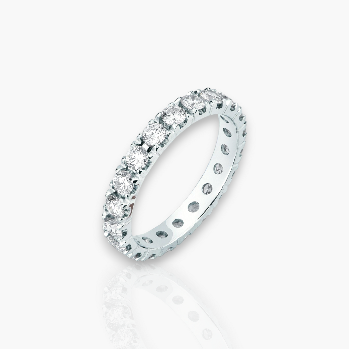 18kt Weißgold Memoire Ring (1.55ct - 3.25ct)