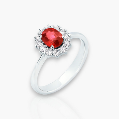 1.11ct Ruby Ring with Diamonds