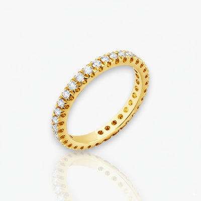 18kt Gelbgold Memoire Ring (Diamantgrößen: 0.41ct - 1.64ct)