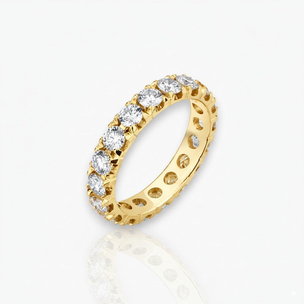 18kt Gelbgold Memoire Ring (1.55ct - 3.25ct)