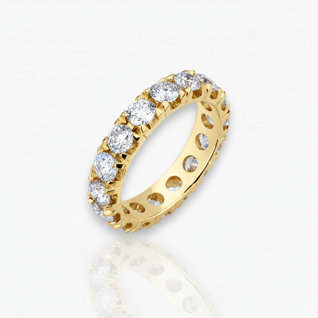 18kt Gelbgold Memoire Ring (1.55ct - 3.25ct)
