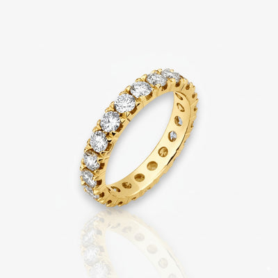 18kt Gelbgold Memoire Ring (1.55ct - 3.25ct)