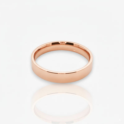 Ehering - 18kt Gold - 4mm, Comfort Fit, Flach, Massiv