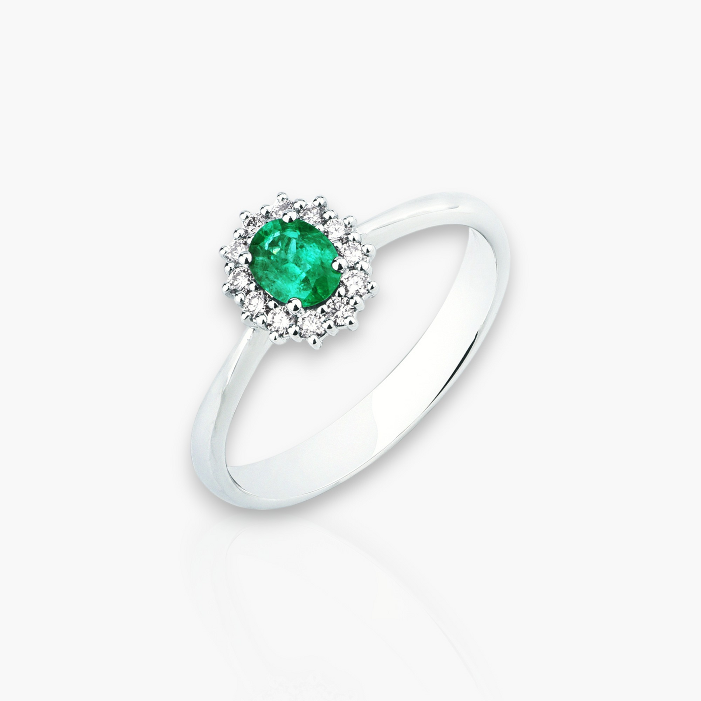 0.34ct Emerald Ring with Diamonds