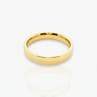 Ehering - 18kt Gold - 4mm, Comfort Fit, Flach, Massiv