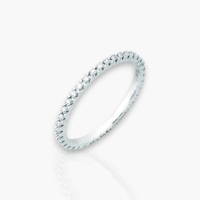 18kt Weißgold Memoire Ring (Diamantengrößen: 0.28ct - 1.68ct)