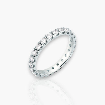 18kt Weißgold Memoire Ring (Diamantengrößen: 0.28ct - 1.68ct)