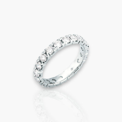 18kt Weißgold Memoire Ring (Diamantengrößen: 0.28ct - 1.68ct)