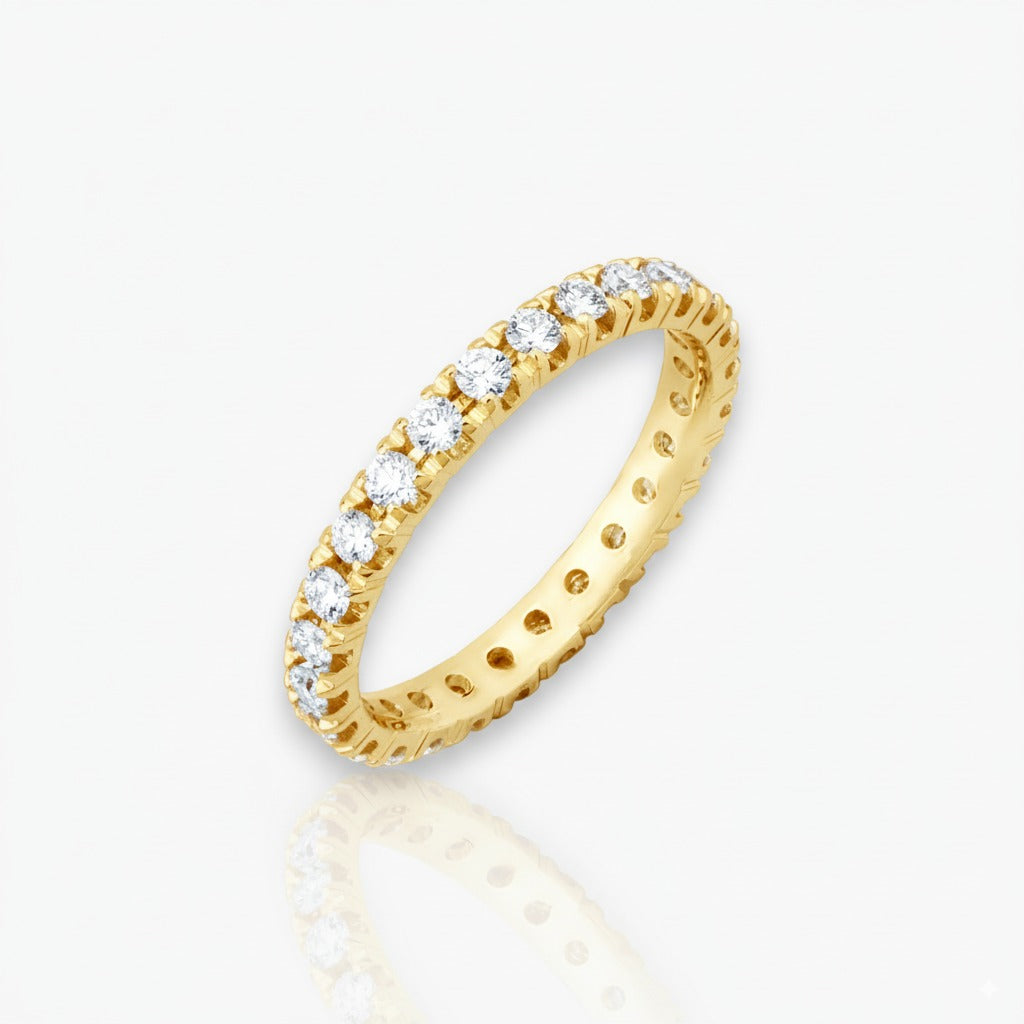 18kt Gelbgold Memoire Ring (Diamantengrößen: 0.28ct - 1.68ct)