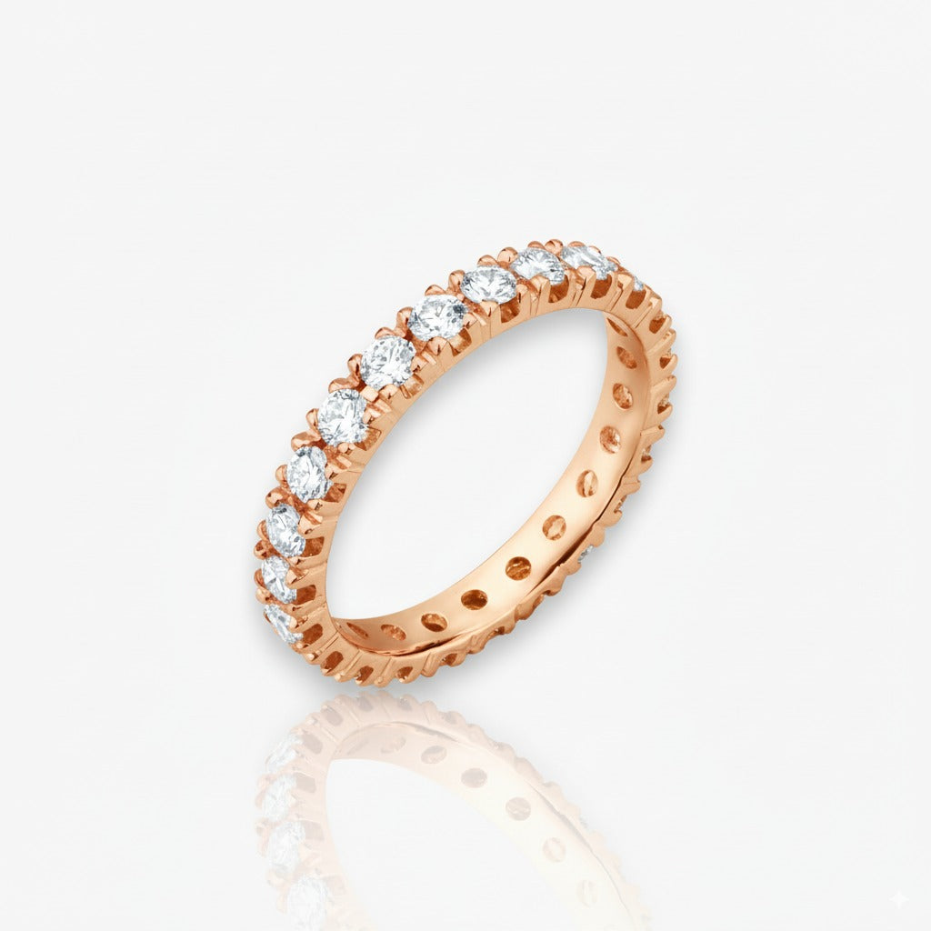 18kt Rosegold Memoire Ring (Diamantengrößen: 0.28ct - 1.68ct)