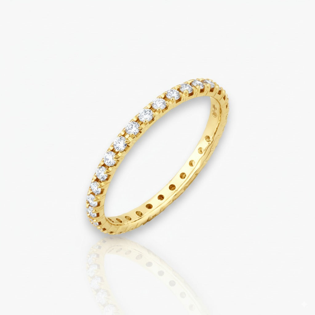 18kt Gelbgold Memoire Ring (Diamantengrößen: 0.28ct - 1.68ct)