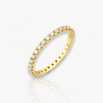 18kt Gelbgold Memoire Ring (Diamantengrößen: 0.28ct - 1.68ct)