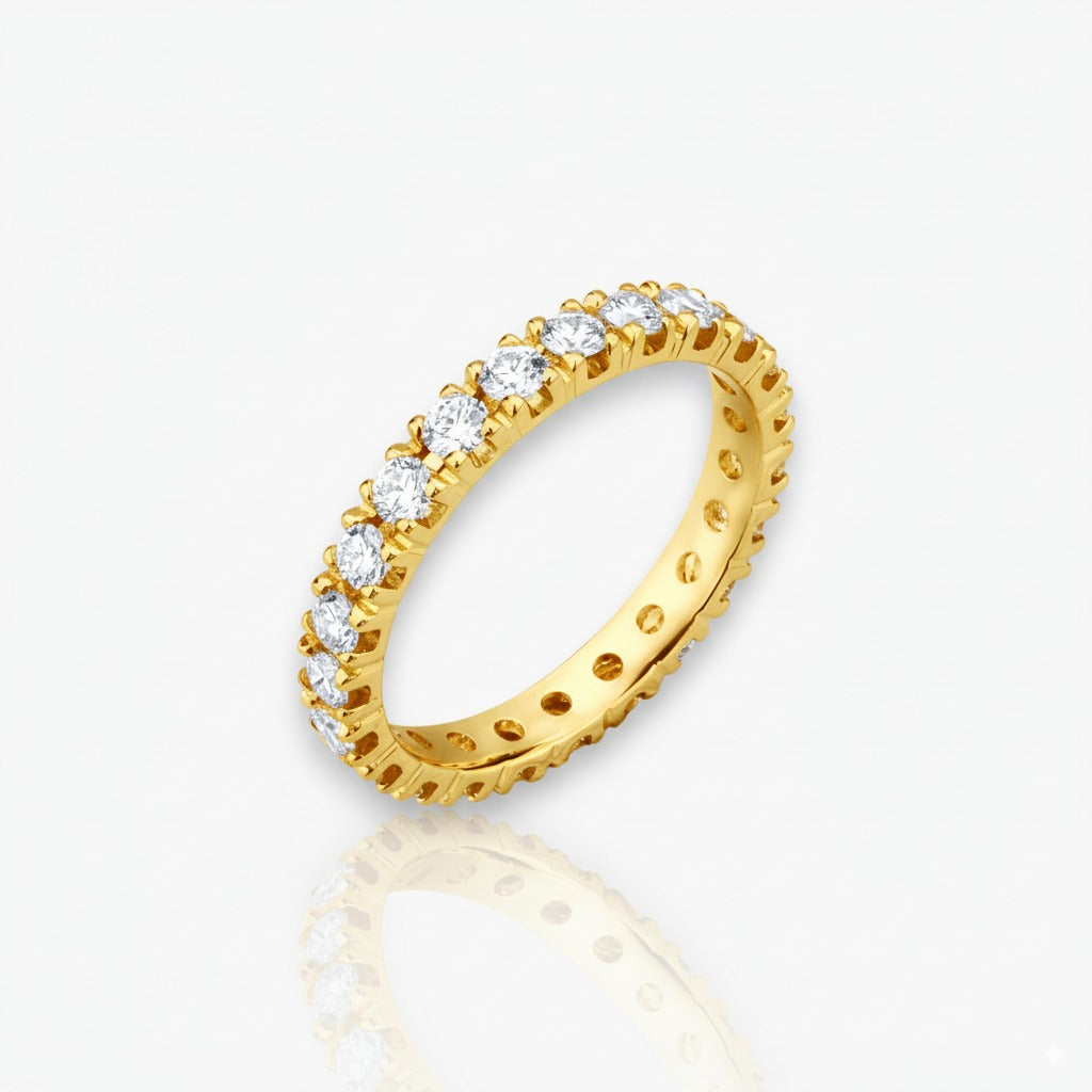 18kt Gelbgold Memoire Ring (Diamantengrößen: 0.28ct - 1.68ct)