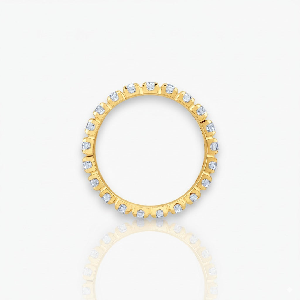 18kt Gelbgold Memoire Ring (Diamantengrößen: 0.28ct - 1.68ct)