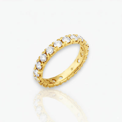 18kt Gelbgold Memoire Ring (Diamantengrößen: 0.28ct - 1.68ct)