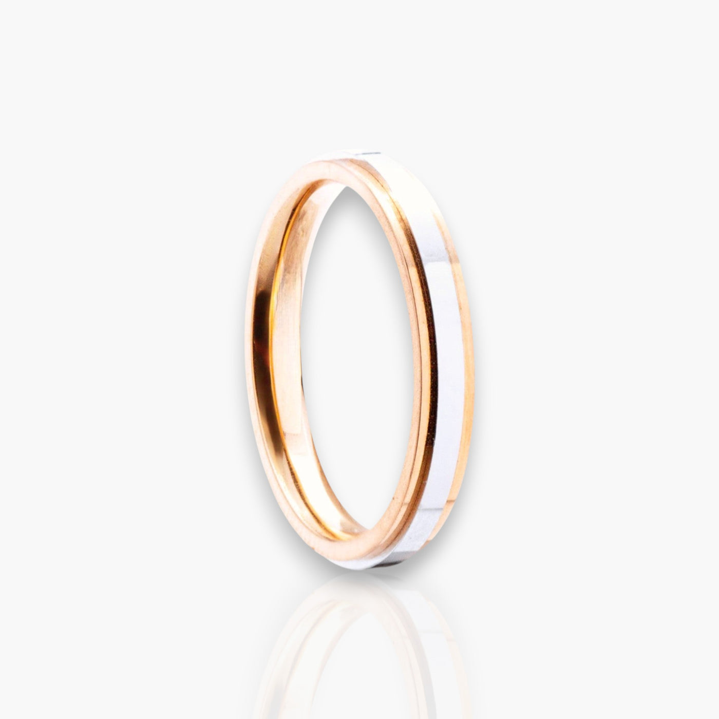Wedding Ring - 18kt Gold - 3mm, Comfort Bicolor