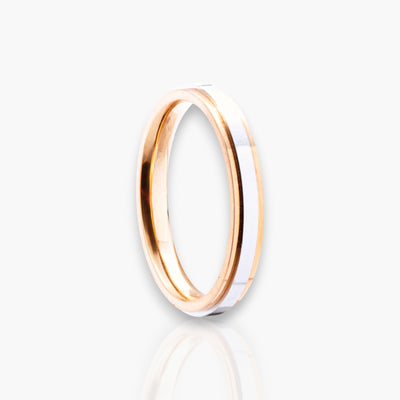 Wedding Ring - 18kt Gold - 3mm, Comfort Bicolor