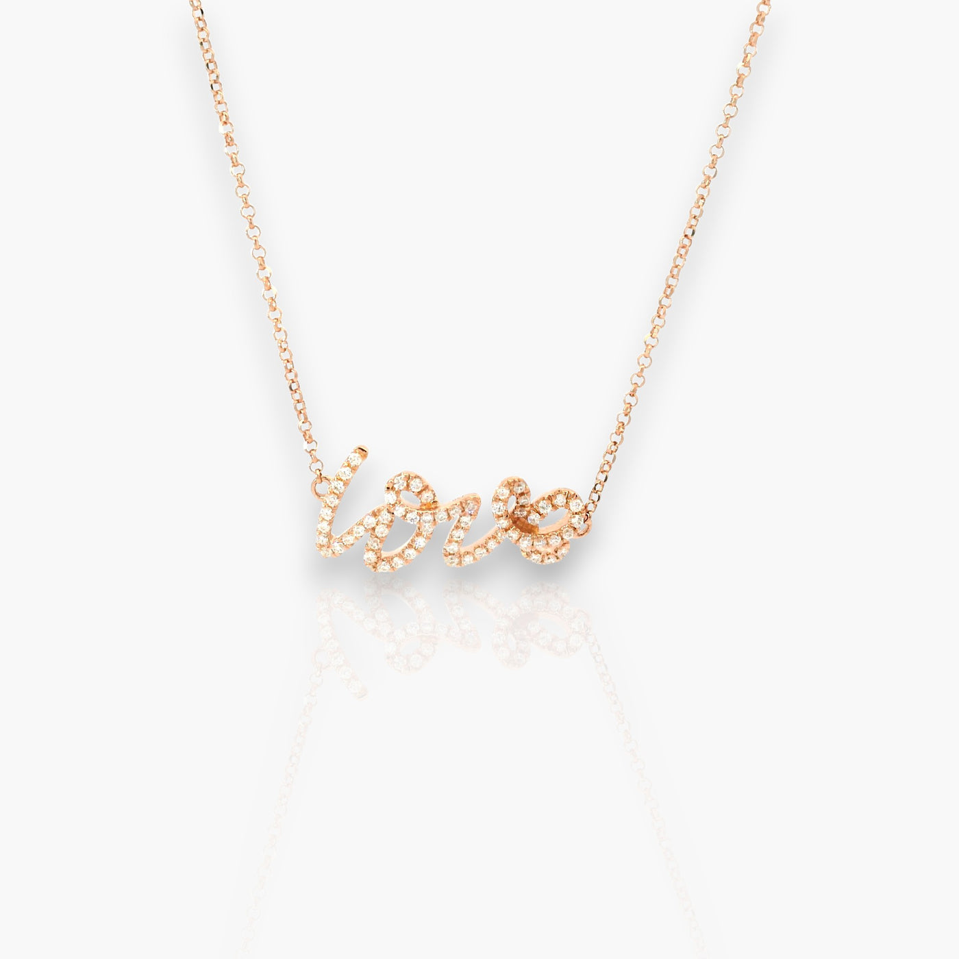 18kt Love Necklace with 0.18ct Diamonds