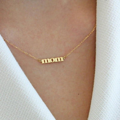 18kt Golden MOM Necklace - Moregola Fine Jewelry