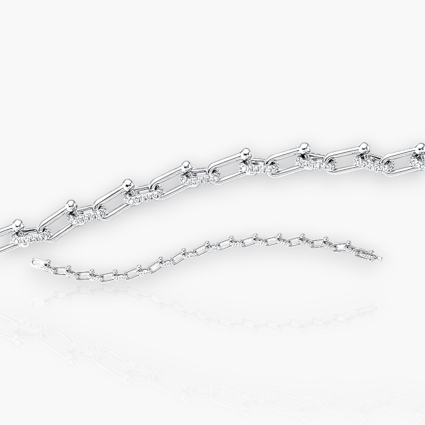 Chain Bracelet with 264 Diamonds - Moregola Fine Jewelry