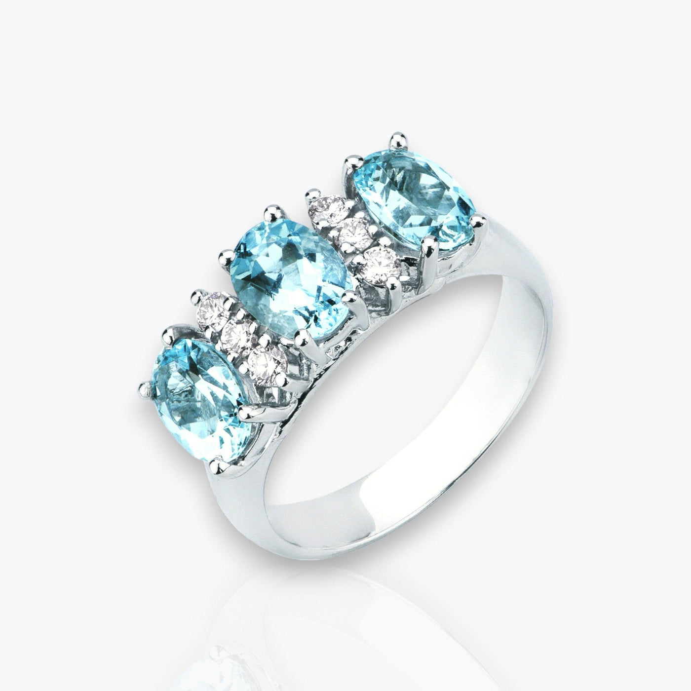 Aquamarine Trilogy Ring - Moregola Fine Jewelry