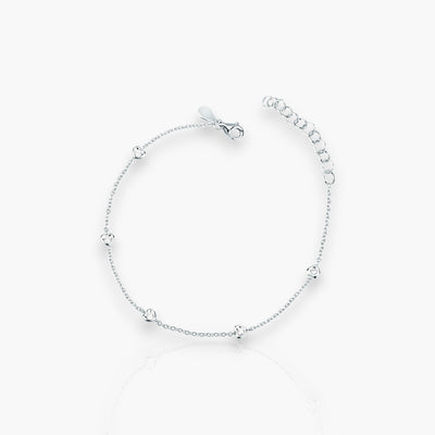 18kt white Gold Bracelet with small hearts