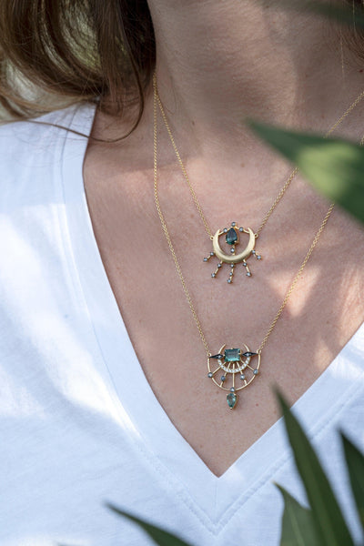 Asteriod Compass Necklace - Moregola Fine Jewelry