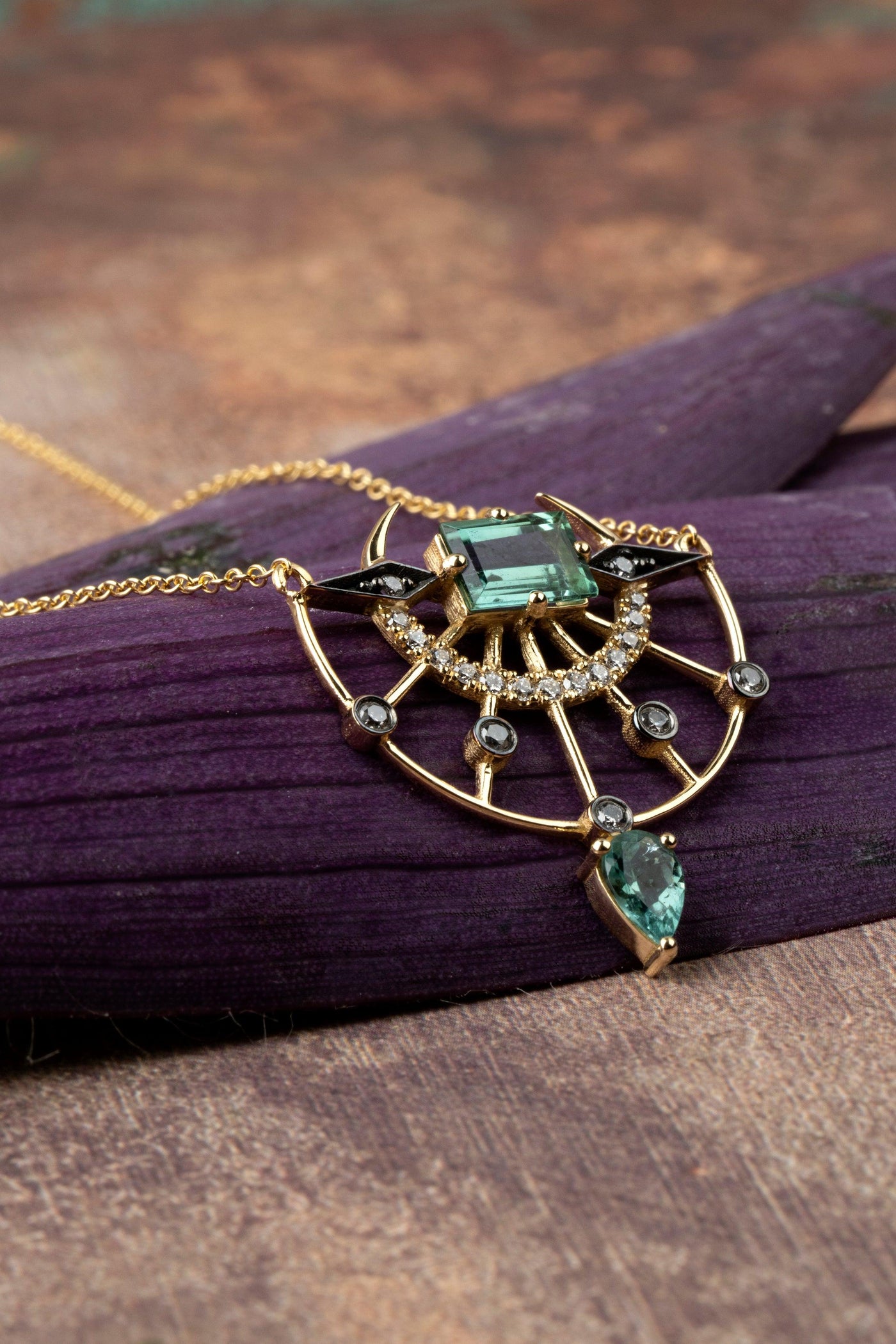 Asteriod Compass Necklace - Moregola Fine Jewelry