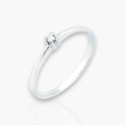 Engagement Ring with 0.03ct diamond - Moregola Fine Jewelry