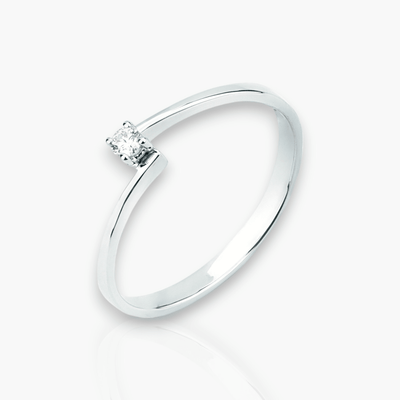 Engagement Ring with 0.04ct diamond - Moregola Fine Jewelry