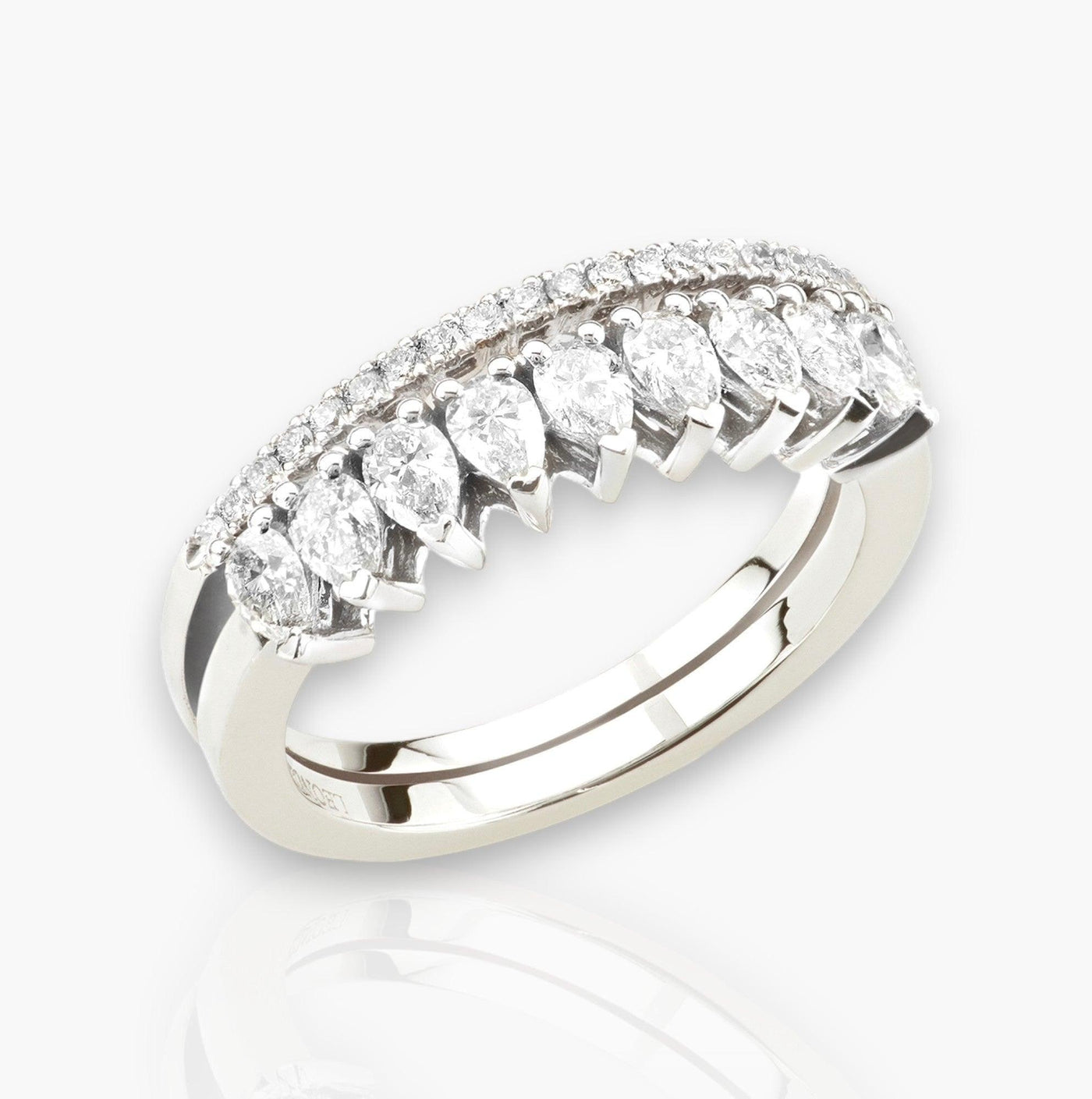 Riviera Ring In White Gold and Diamonds - Moregola Fine Jewelry