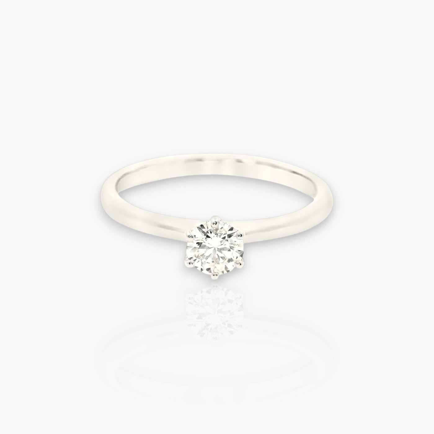 18kt Weißgold Verlobungsring
