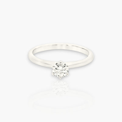 18kt Weißgold Verlobungsring
