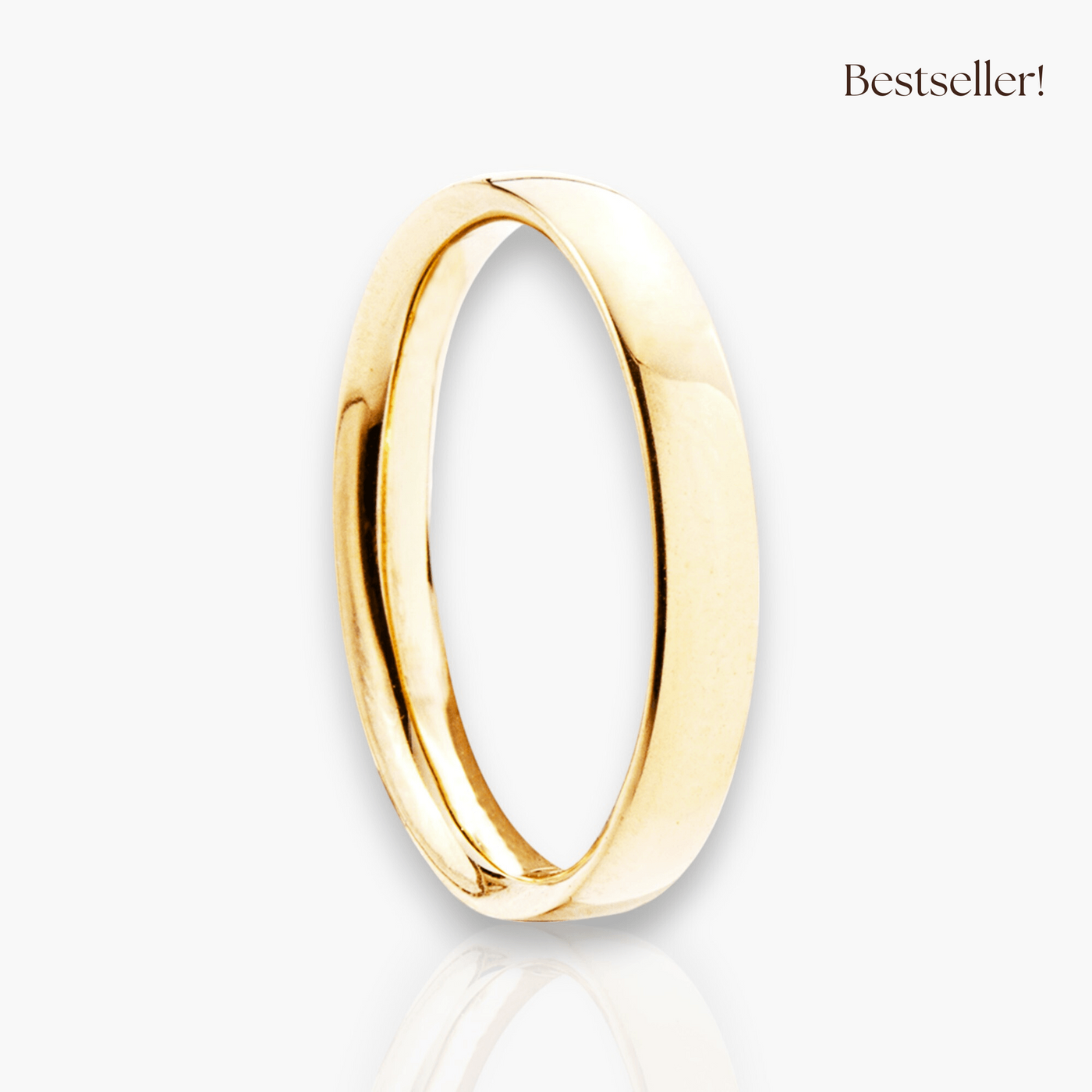 Wedding Ring - 18kt Gold - 3mm, Comfort Fit