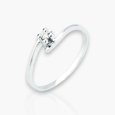 Engagement Ring with 0.03ct diamond - Moregola Fine Jewelry