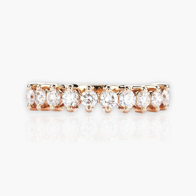 Riviera Ring in Rose Gold With Diamonds - Moregola Fine Jewelry