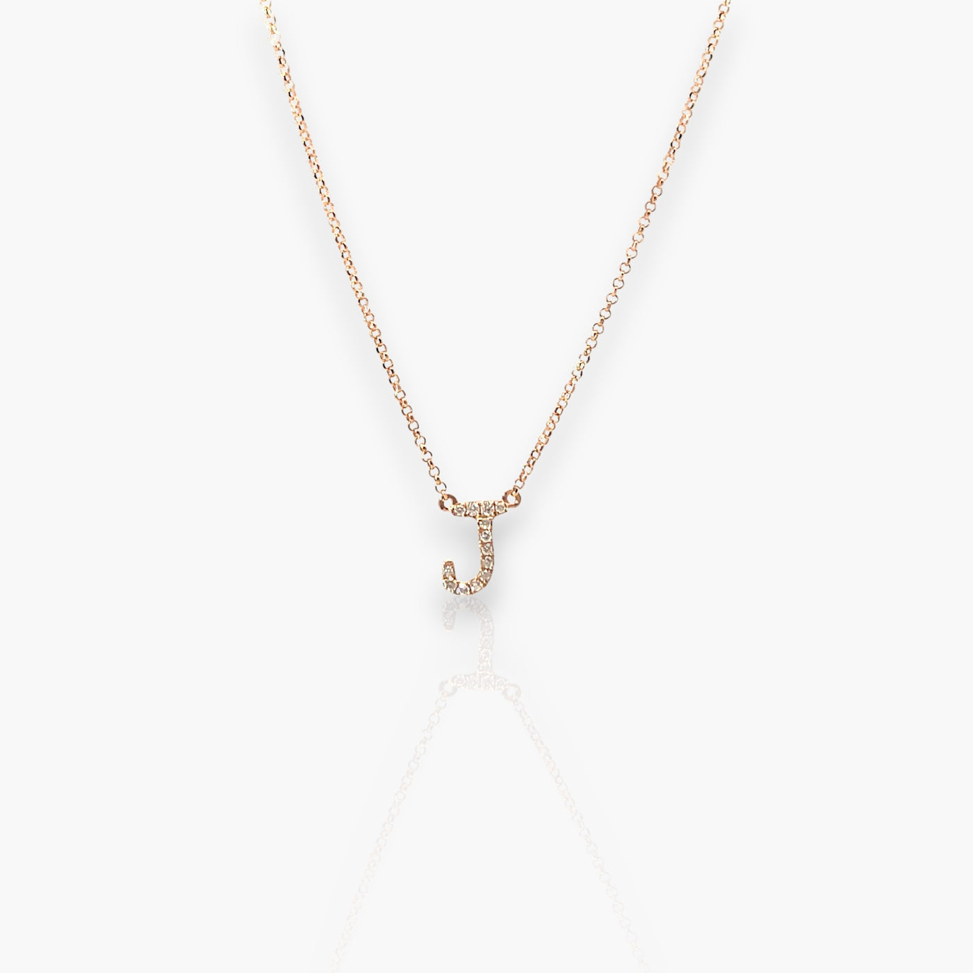 18K Gold Necklace, Letters (A-Z) - Moregola Fine Jewelry