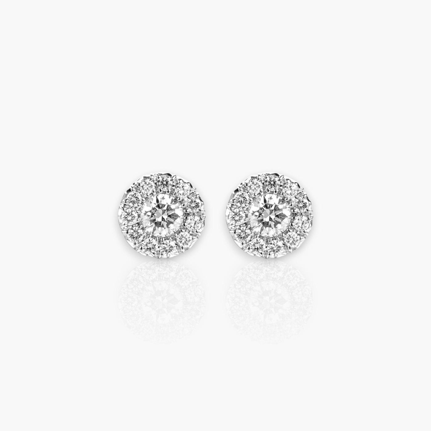 Earrings, White Gold and 24 Diamonds (Round) - Moregola Fine Jewelry